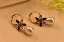 Beautiful Unique Design Gold Plated Real Stones Earrings For Girls/women